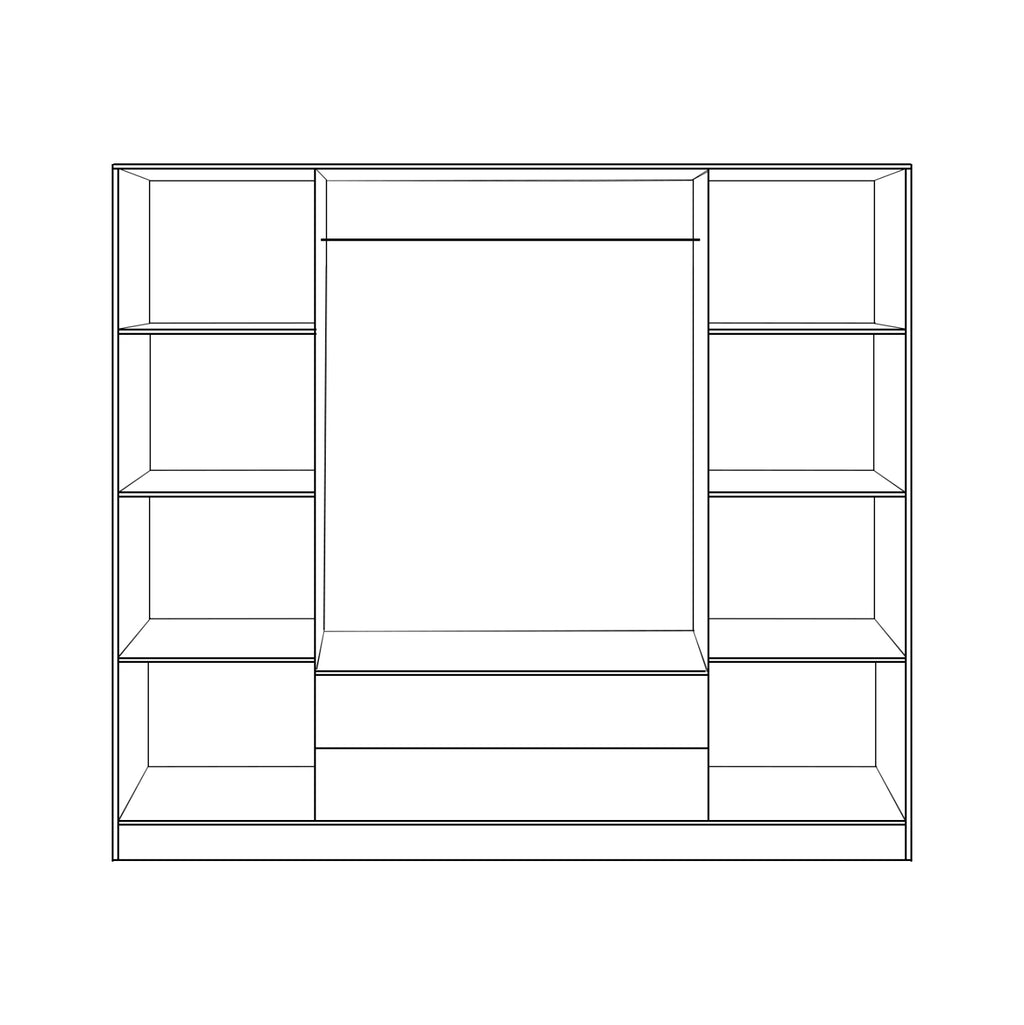 ΝΤΟΥΛΑΠΑ 4ΦΥΛΛΗ ΜΕ 2 ΣΥΡΤΑΡΙΑ AZALEA 200x55.5x180Υ εκ. HM353.01 ZEBRANO