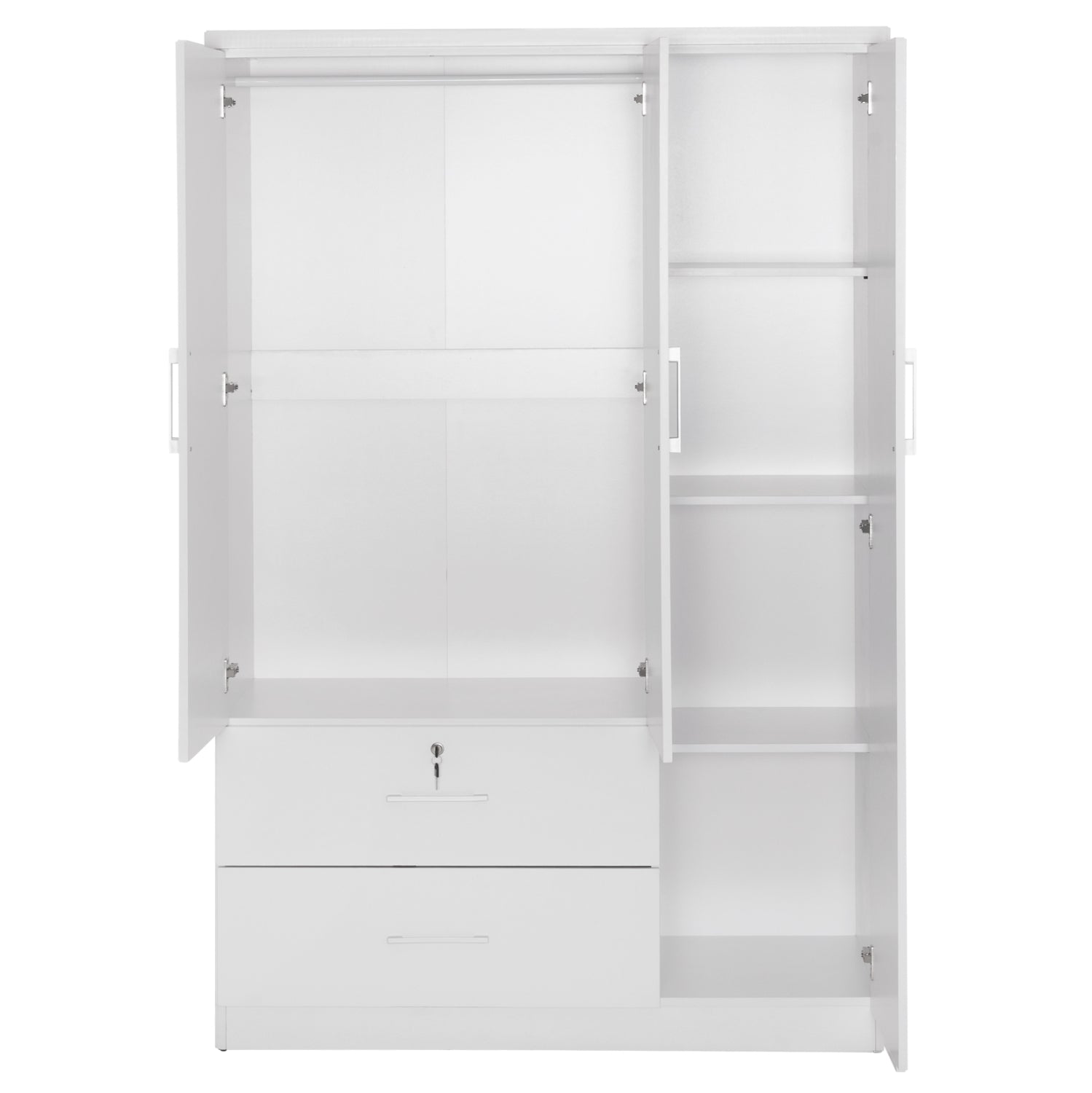ΝΤΟΥΛΑΠΑ ΜΕ ΚΑΘΡΕΦΤΗ & ΣΥΡΤΑΡΙΑ JARRY HM2485.01 ΛΕΥΚΗ ΜΕΛΑΜΙΝΗ 119x48x183Υεκ