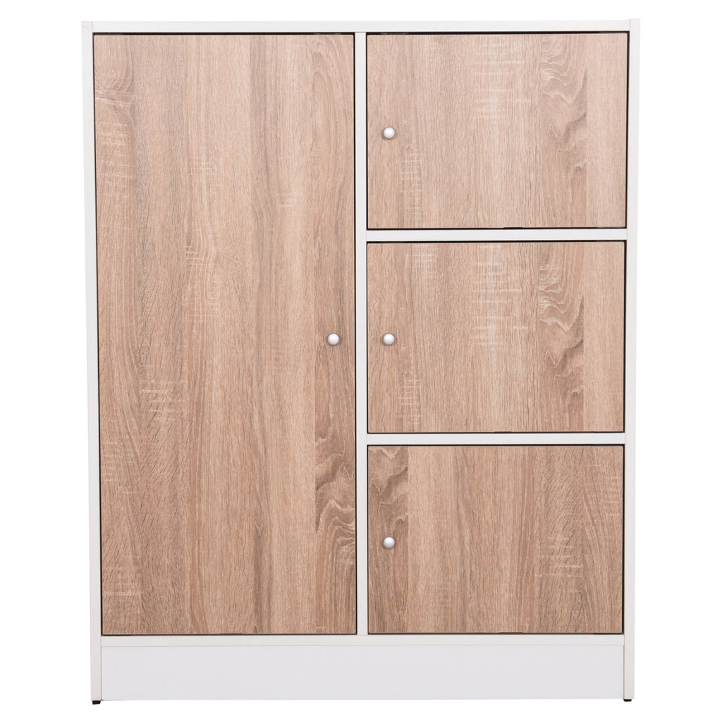 ΝΤΟΥΛΑΠΙ ΜΕ 4 ΑΠΟΘ.ΧΩΡΟΥΣ MATIN HM2479.01 SONAMA OAK-ΛΕΥΚΗ ΜΕΛΑΜΙΝΗ 80x39,5x99,5Υεκ