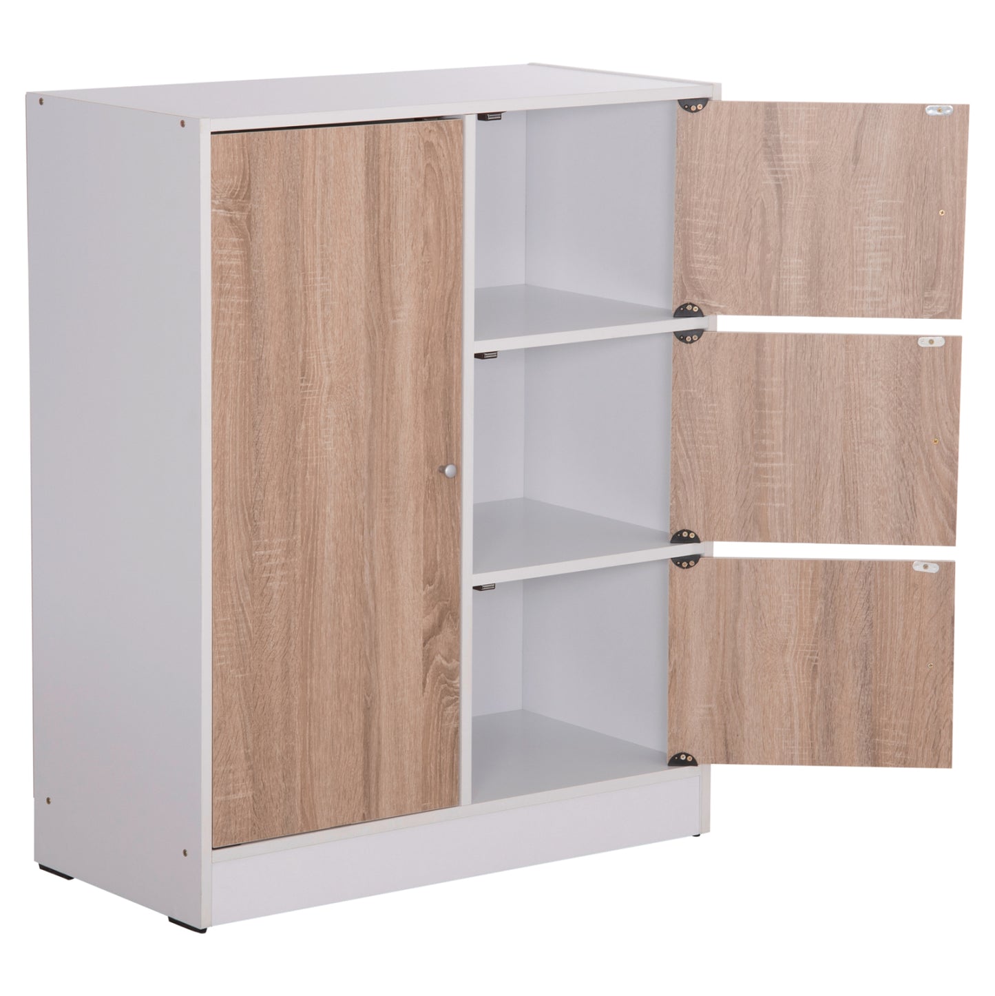ΝΤΟΥΛΑΠΙ ΜΕ 4 ΑΠΟΘ.ΧΩΡΟΥΣ MATIN HM2479.01 SONAMA OAK-ΛΕΥΚΗ ΜΕΛΑΜΙΝΗ 80x39,5x99,5Υεκ