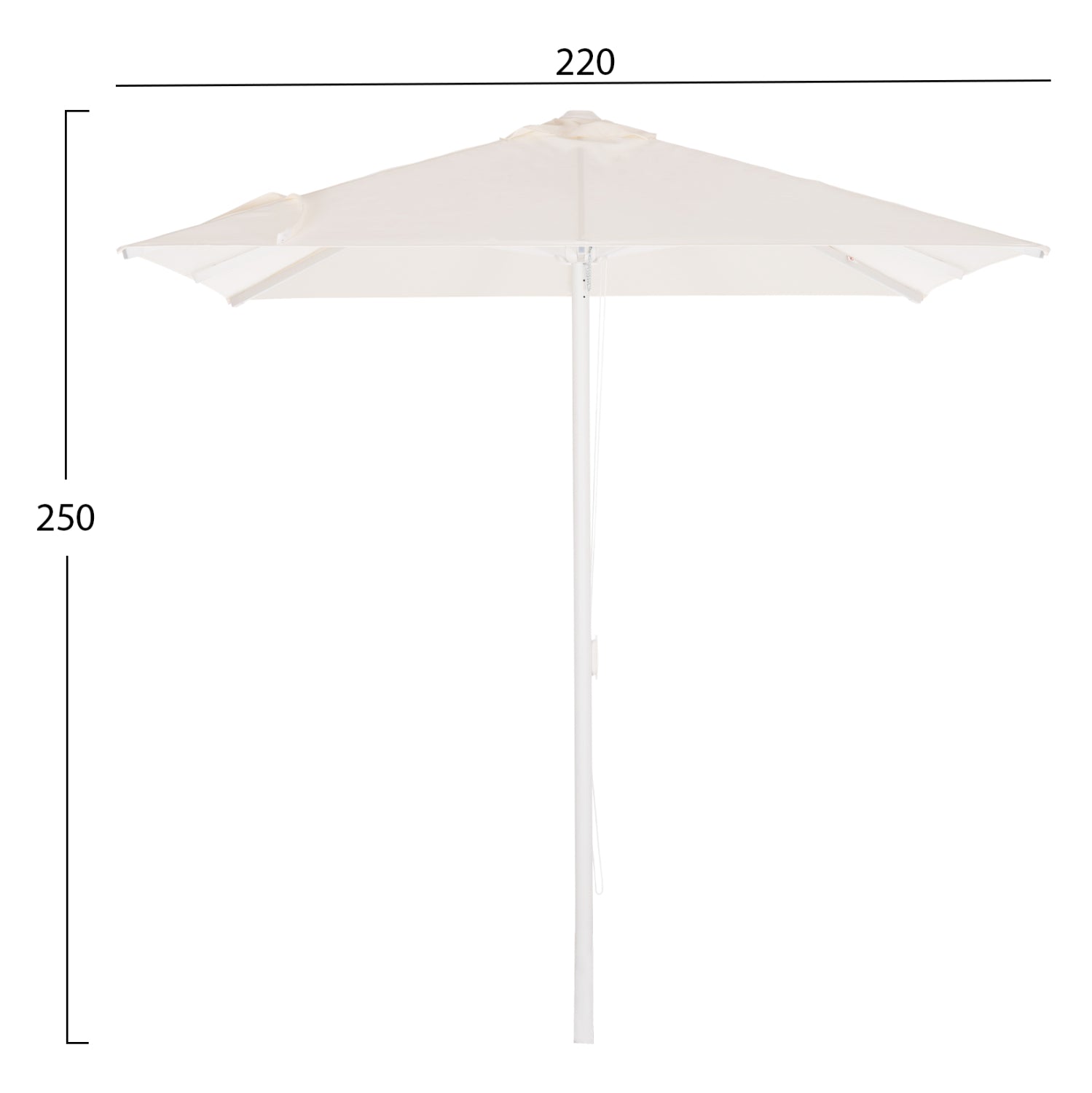ΟΜΠΡΕΛΑ ΕΠΑΓΓEΛΜΑΤΙΚΗ ALU REGGIE 2.20x2.20x2.50m ΕΚΡΟΥ ΠΑΝΙ 8ΑΚΤΙΝΕΣ HM6013.01