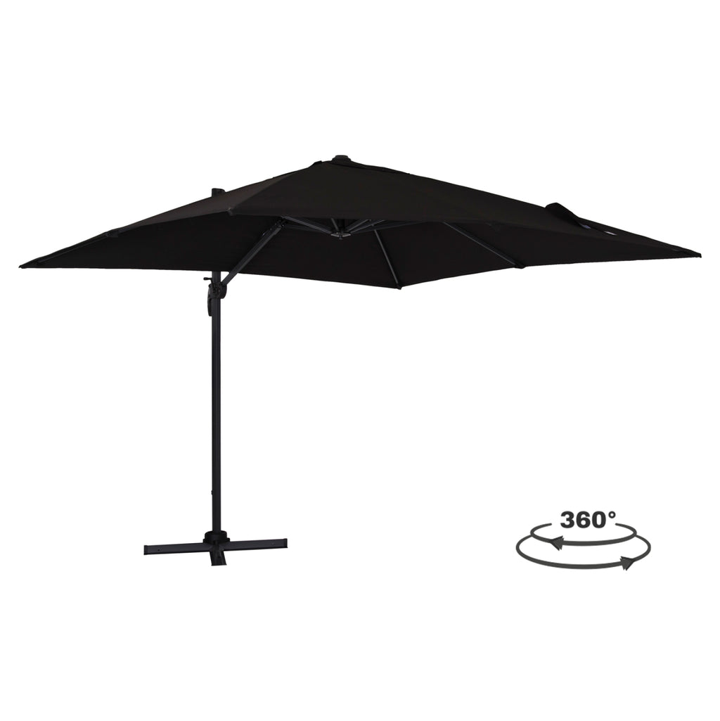 ΟΜΠΡΕΛΑ SHADER HM6025.03 ALU ΕΠΑΓΓΕΛΜΑΤΙΚΗ ΚΡΕΜΑΣΤΗ 3X3 360 ΜΟΙΡΩΝ ME ΜΑΥΡΟ ΑΚΡΥΛΙΚΟ ΠΑΝΙ