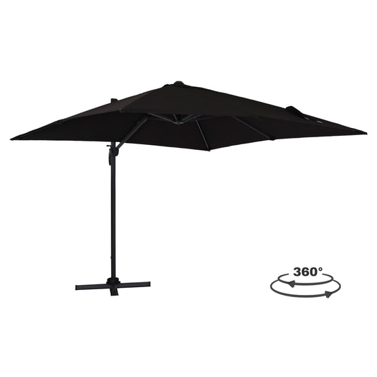 ΟΜΠΡΕΛΑ SHADER HM6025.03 ALU ΕΠΑΓΓΕΛΜΑΤΙΚΗ ΚΡΕΜΑΣΤΗ 3X3 360 ΜΟΙΡΩΝ ME ΜΑΥΡΟ ΑΚΡΥΛΙΚΟ ΠΑΝΙ