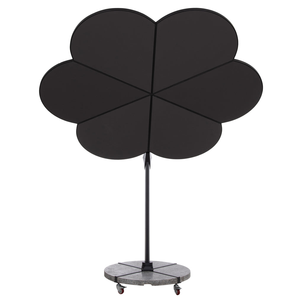ΟΜΠΡΕΛΑ ΜΕ ΒΑΣΗ ΣΕΙΡΑ CANNOPY (flower) HM21286.01 ΑΛΟΥΜΙΝΙΟ-ΓΡΑΝΙΤΗΣ-ΜΟΛΥΒΙ ΧΡΩΜΑ 2,38x2,2μ