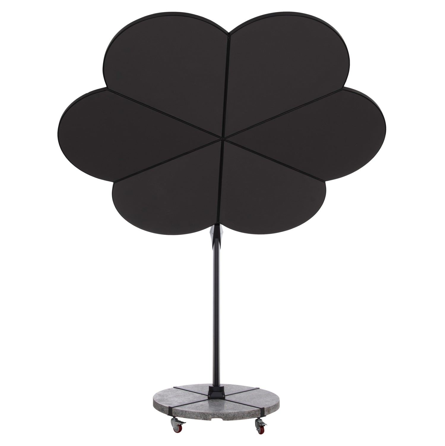 ΟΜΠΡΕΛΑ ΜΕ ΒΑΣΗ ΣΕΙΡΑ CANNOPY (flower) HM21286.01 ΑΛΟΥΜΙΝΙΟ-ΓΡΑΝΙΤΗΣ-ΜΟΛΥΒΙ ΧΡΩΜΑ 2,38x2,2μ