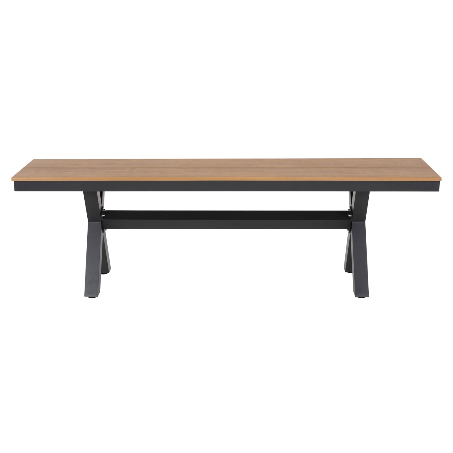 ΠΑΓΚΑΚΙ ΑΛΟΥΜΙΝΙΟΥ TAWNEE HM6038.01 ΑΝΘΡΑΚΙ ΜΕ POLYWOOD ΚΑΘΙΣΜΑ ΣΕ ΦΥΣΙΚΟ ΧΡΩΜΑ 150x36x45Υεκ.