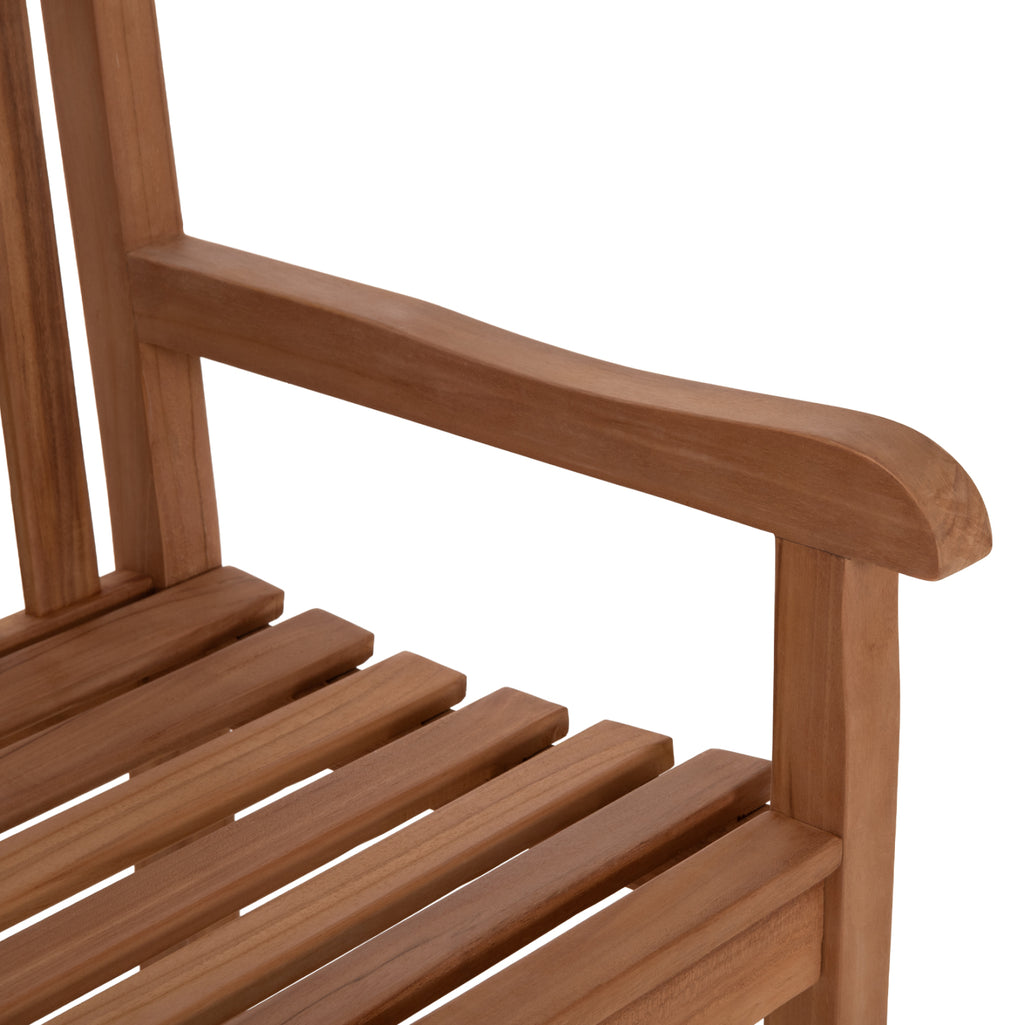 ΠΑΓΚΑΚΙ ΚΗΠΟΥ 2ΘΕΣΙΟ ELENA HM6651 ΞΥΛΟ TEAK--ΦΥΣΙΚΟ 120x60x95Υεκ.