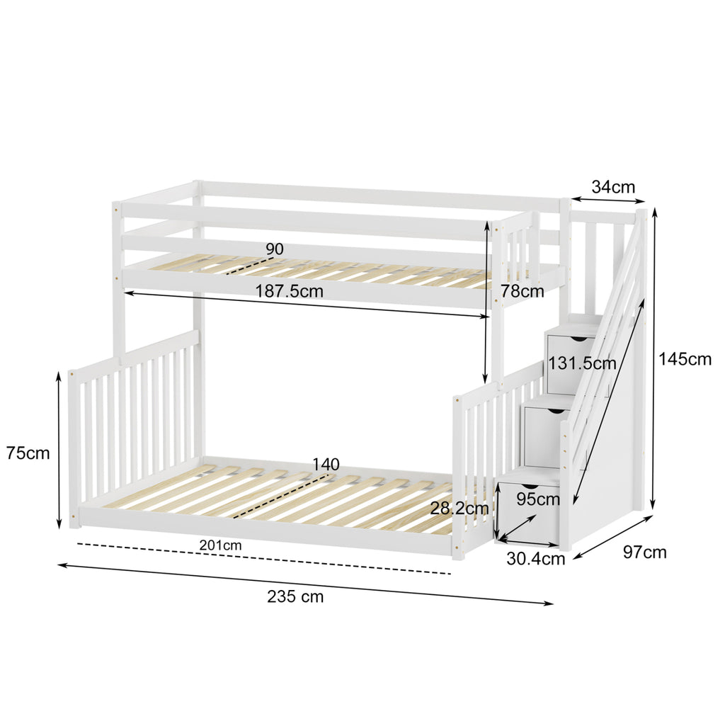 ΠΑΙΔΙΚH ΚΟΥΚΕΤΑ τ.MONTESSORI BEAMER HM711.03 ΞΥΛΟ ΠΕΥΚΟΥ ΣΕ ΛΕΥΚΟ-ΣΤΡΩΜΑΤΑ 90-140x190εκ