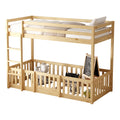 ΠΑΙΔΙΚΗ ΚΟΥΚΕΤΑ τ.MONTESSORI ΜΕ ΠΑΡΚΑΚΙ PLAYKID HM703.01 ΞΥΛΟ ΠΕΥΚΟΥ ΦΥΣΙΚΟ ΓΙΑ 190x90εκ