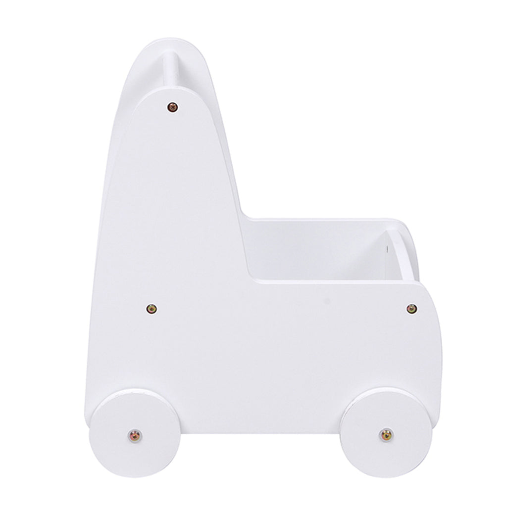 ΠΑΙΔΙΚΟ ΤΡΟΛΕΥ/ΚΑΡΟΤΣΑΚΙ RICKI HM18341.03 MDF & ΚΟΝΤΡΑΠΛΑΚΕ ΛΕΥΚΟ 33x45x50Υεκ