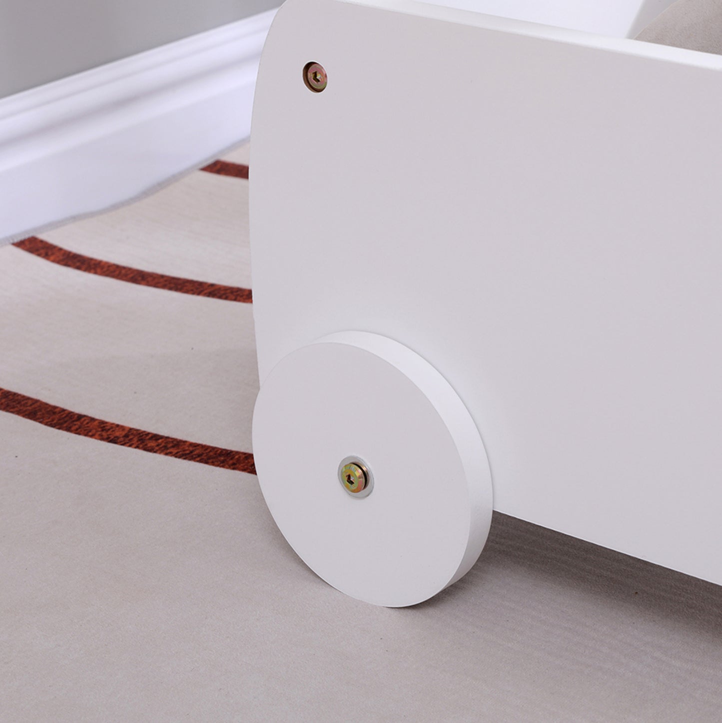 ΠΑΙΔΙΚΟ ΤΡΟΛΕΥ/ΚΑΡΟΤΣΑΚΙ RICKI HM18341.03 MDF & ΚΟΝΤΡΑΠΛΑΚΕ ΛΕΥΚΟ 33x45x50Υεκ