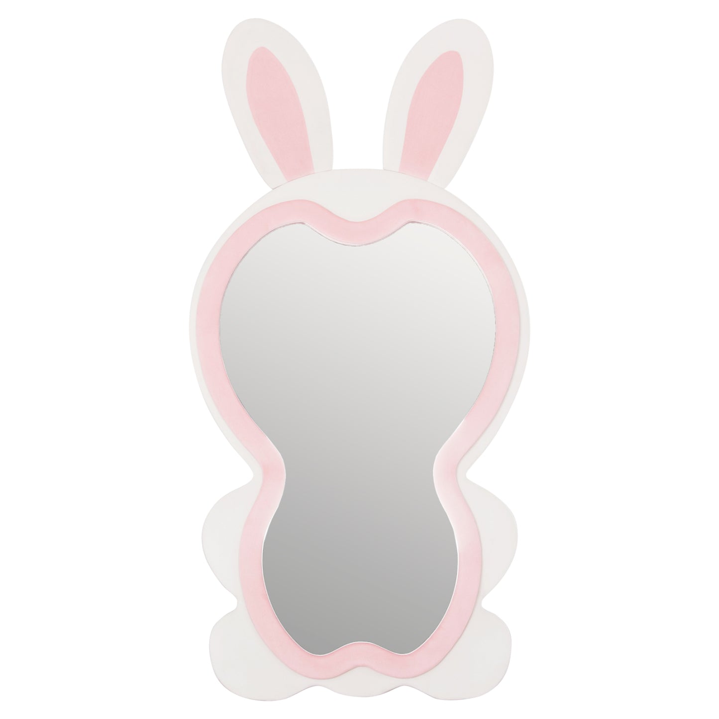 ΠΑΙΔΙΚΟΣ ΚΑΘΡΕΦΤΗΣ ΔΑΠΕΔΟΥ BUNNY HM4489.01 MDF ΡΟΖ & ΛΕΥΚΟ-ΜΑΥΡΟ STAND 80x162Υεκ.