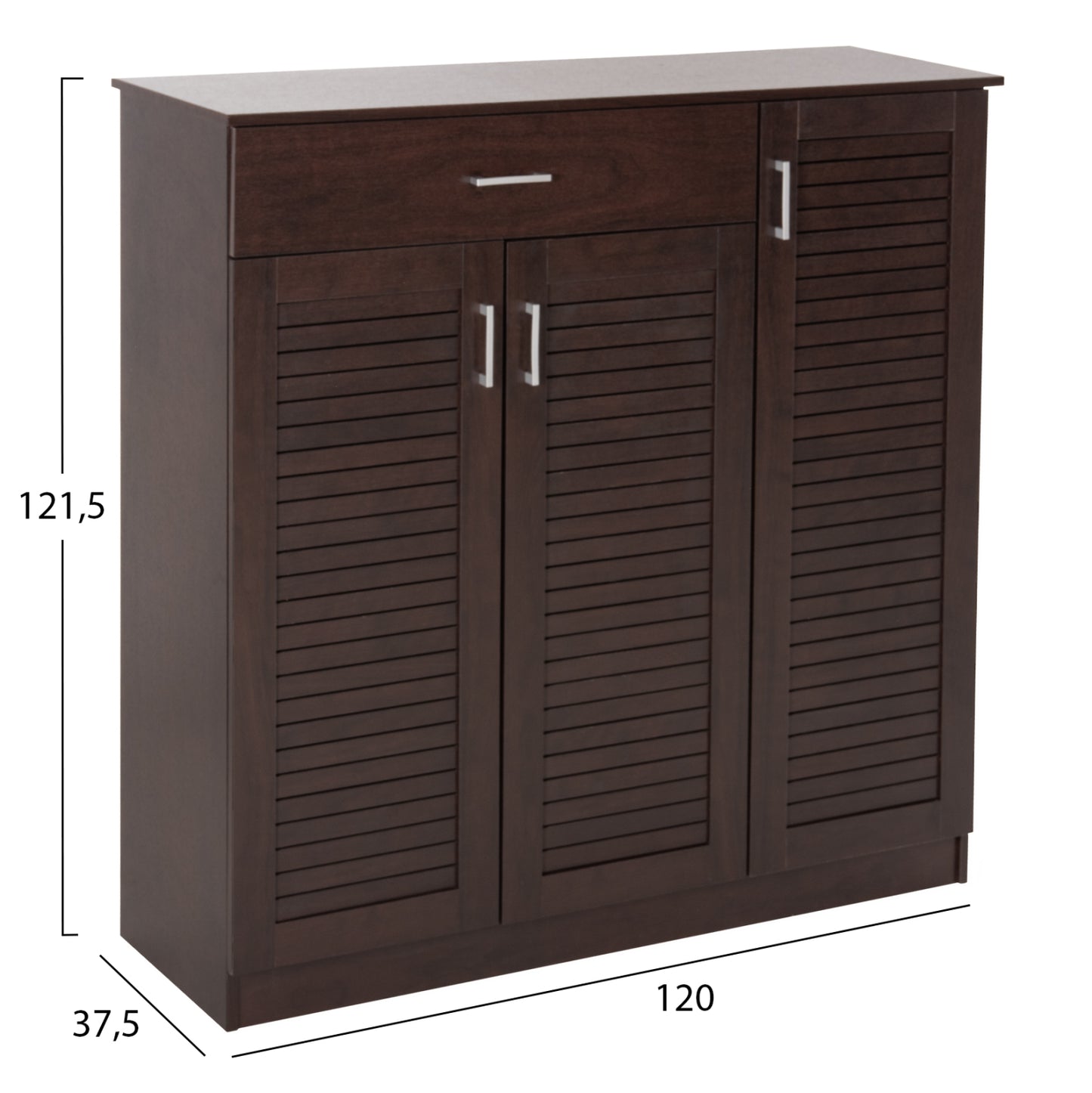 ΠΑΠΟΥΤΣΟΘΗΚΗ-ΝΤΟΥΛΑΠΑ PROBY HM9607.01 ΜΕΛΑΜΙΝΗ WENGE 120x37,5x121,5Υεκ.