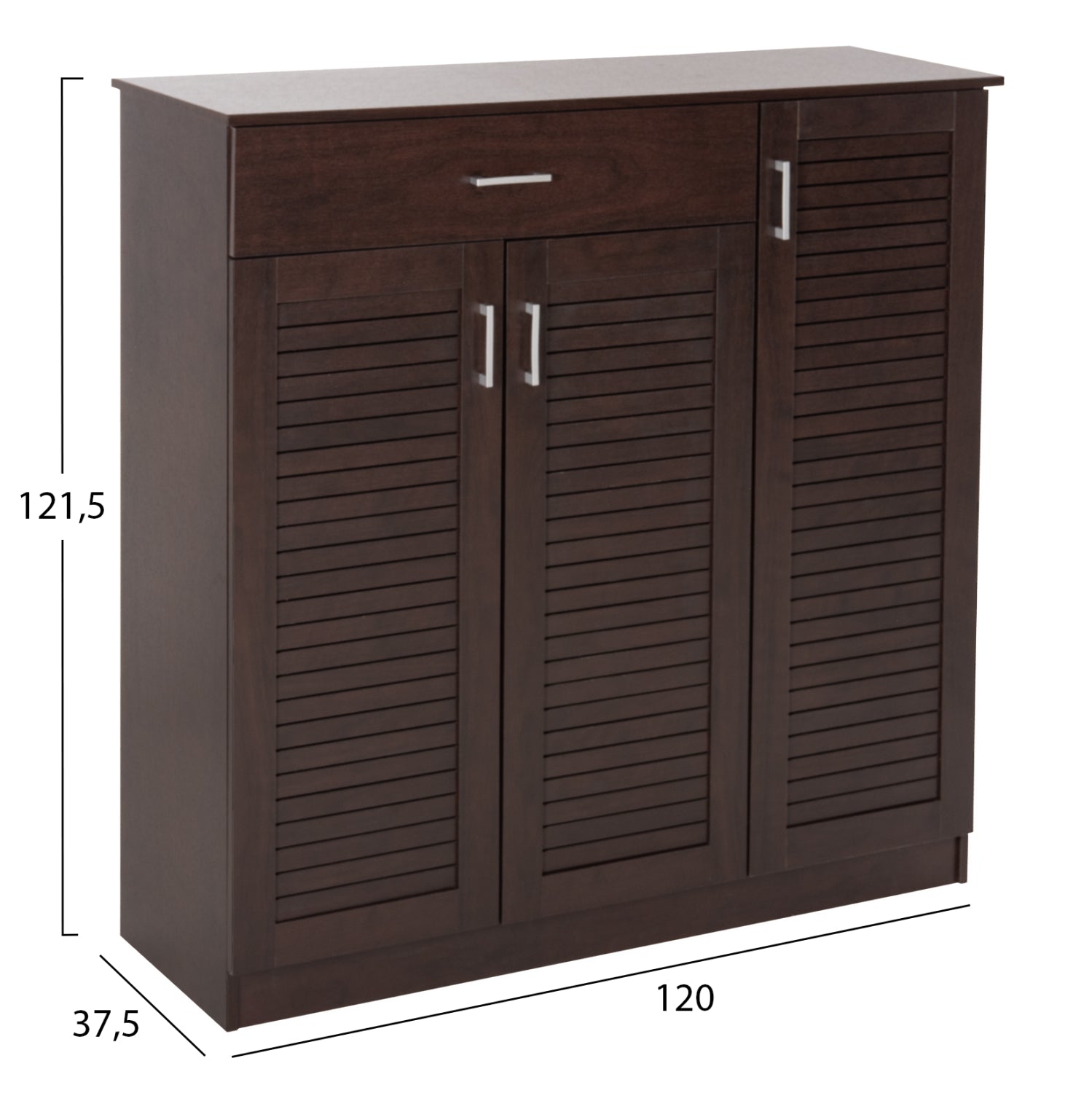 ΠΑΠΟΥΤΣΟΘΗΚΗ-ΝΤΟΥΛΑΠΑ PROBY HM9607.01 ΜΕΛΑΜΙΝΗ WENGE 120x37,5x121,5Υεκ.