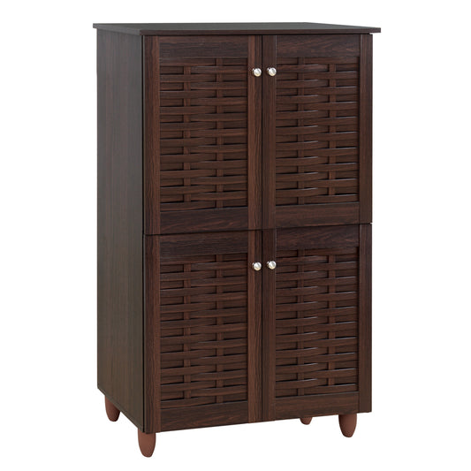 ΠΑΠΟΥΤΣΟΘΗΚΗ-ΝΤΟΥΛΑΠΙ KABIRA 4 ΠΟΡΤΕΣ HM2210.01 WENGE 77Χ34Χ123εκ.
