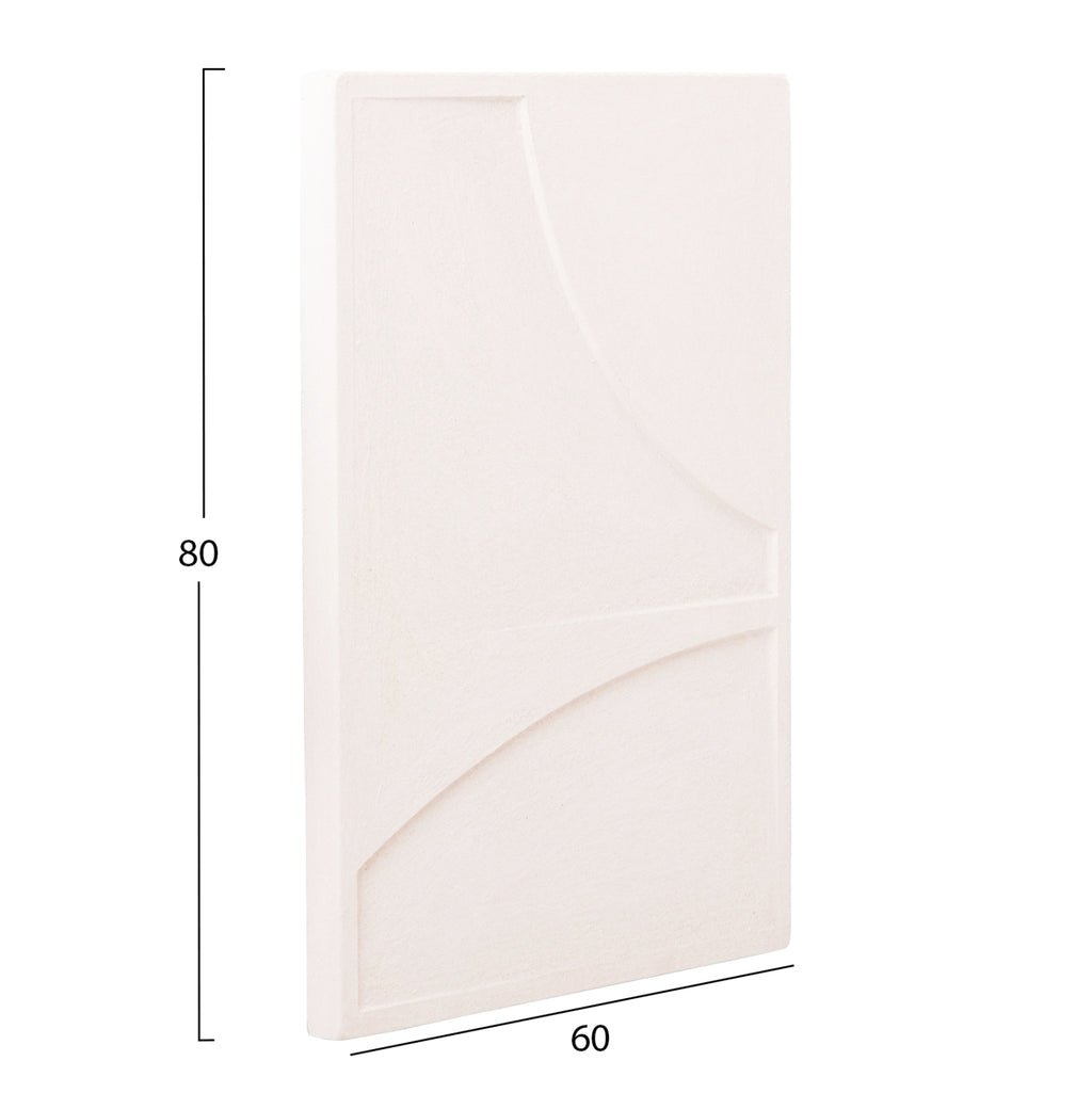 ΠΙΝΑΚΑΣ ΟΡΘΟΓΩΝΙΟΣ ΣΕΙΡΑ SANTORINI HM4509 MDF ΥΠΟΛΕΥΚΟ ΧΡΩΜΑ 60x4(πάχος)x80Υεκ.