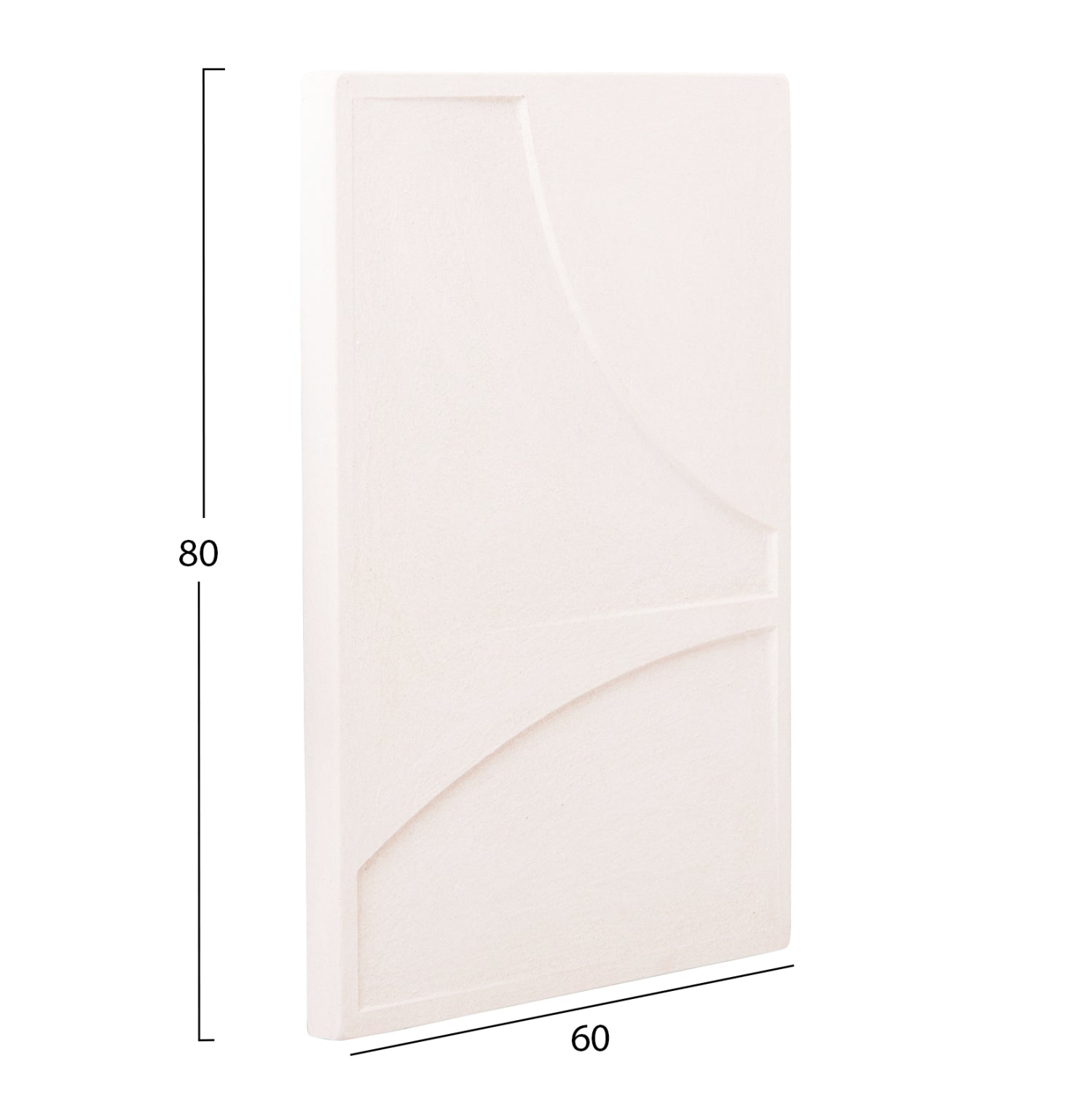 ΠΙΝΑΚΑΣ ΟΡΘΟΓΩΝΙΟΣ ΣΕΙΡΑ SANTORINI HM4509 MDF ΥΠΟΛΕΥΚΟ ΧΡΩΜΑ 60x4(πάχος)x80Υεκ.