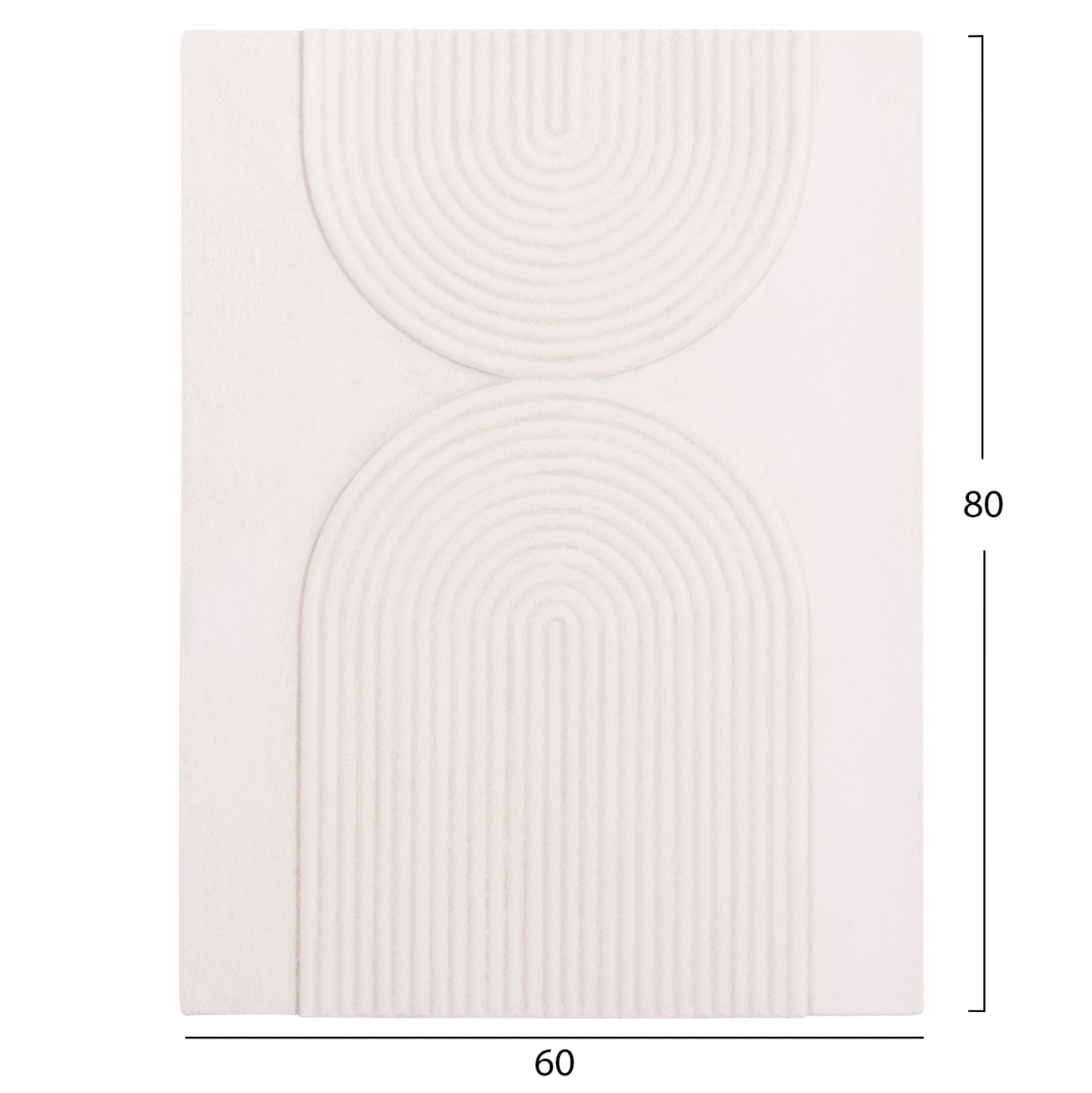 ΠΙΝΑΚΑΣ ΟΡΘΟΓΩΝΙΟΣ ΣΕΙΡΑ SANTORINI HM4523 MDF ΣΕ ΥΠΟΛΕΥΚΟ ΧΡΩΜΑ 60x4(πάχος)x80Υεκ.