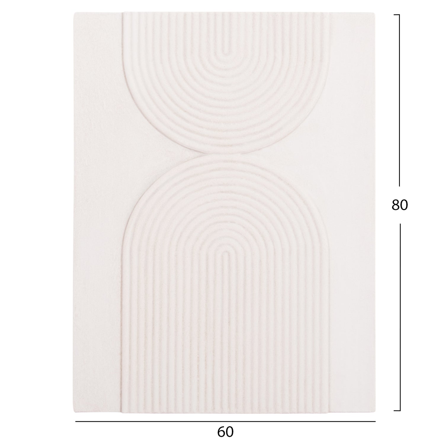 ΠΙΝΑΚΑΣ ΟΡΘΟΓΩΝΙΟΣ ΣΕΙΡΑ SANTORINI HM4523 MDF ΣΕ ΥΠΟΛΕΥΚΟ ΧΡΩΜΑ 60x4(πάχος)x80Υεκ.