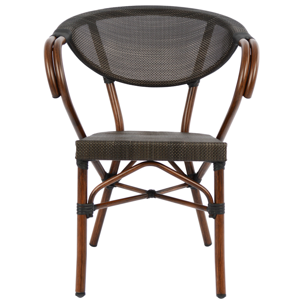 ΠΟΛΥΘΡΟΝΑ ΑΛΟΥΜΙΝΙΟΥ CLAY BAMBOO LOOK ΚΑΦΕ ΜΕ TEXTLINE HM5025 60,5x59x81Υ