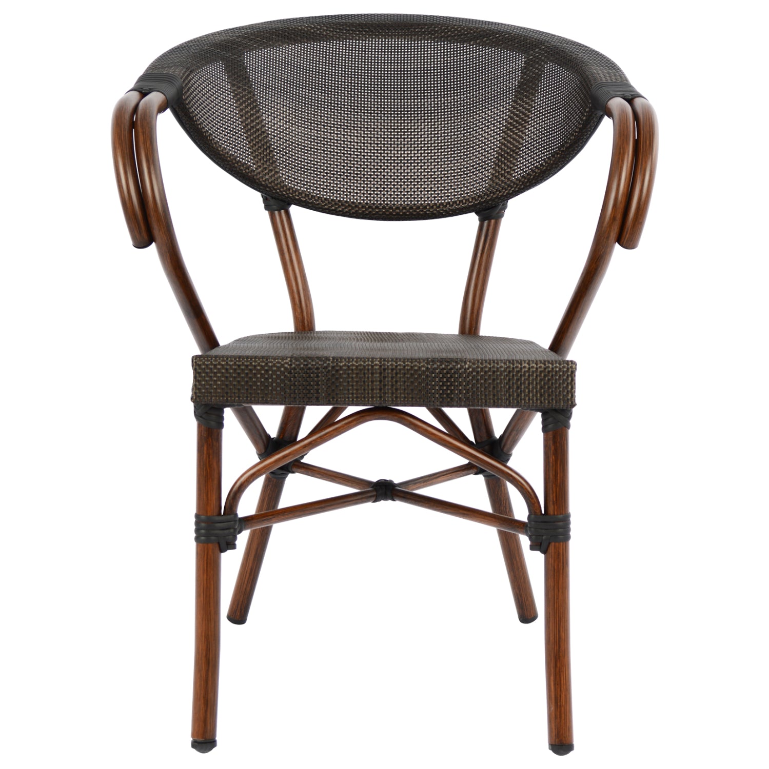 ΠΟΛΥΘΡΟΝΑ ΑΛΟΥΜΙΝΙΟΥ CLAY BAMBOO LOOK ΚΑΦΕ ΜΕ TEXTLINE HM5025 60,5x59x81Υ