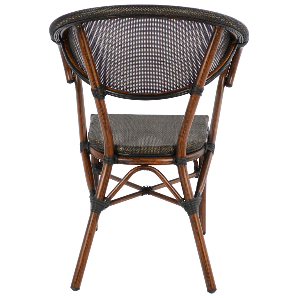 ΠΟΛΥΘΡΟΝΑ ΑΛΟΥΜΙΝΙΟΥ CLAY BAMBOO LOOK ΚΑΦΕ ΜΕ TEXTLINE HM5025 60,5x59x81Υ