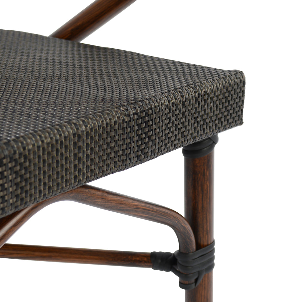 ΠΟΛΥΘΡΟΝΑ ΑΛΟΥΜΙΝΙΟΥ CLAY BAMBOO LOOK ΚΑΦΕ ΜΕ TEXTLINE HM5025 60,5x59x81Υ