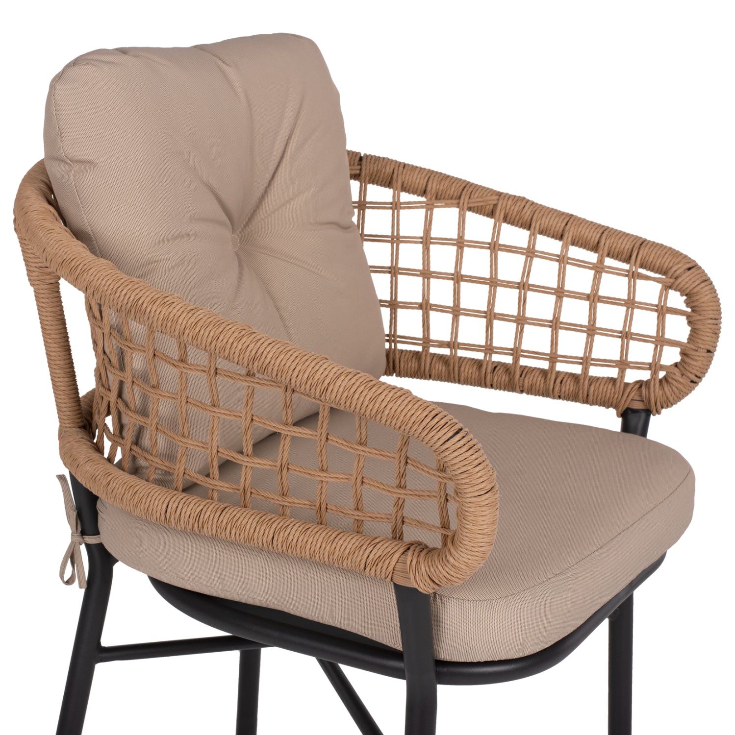 ΠΟΛΥΘΡΟΝΑ ΑΛΟΥΜΙΝΙΟΥ DARK GREY ΕΠΑΓΓΕΛΜ. RATTAN ΜΑΞΙΛΑΡΙ ΜΠΕΖ HM5863.01 60x56x84 εκ.