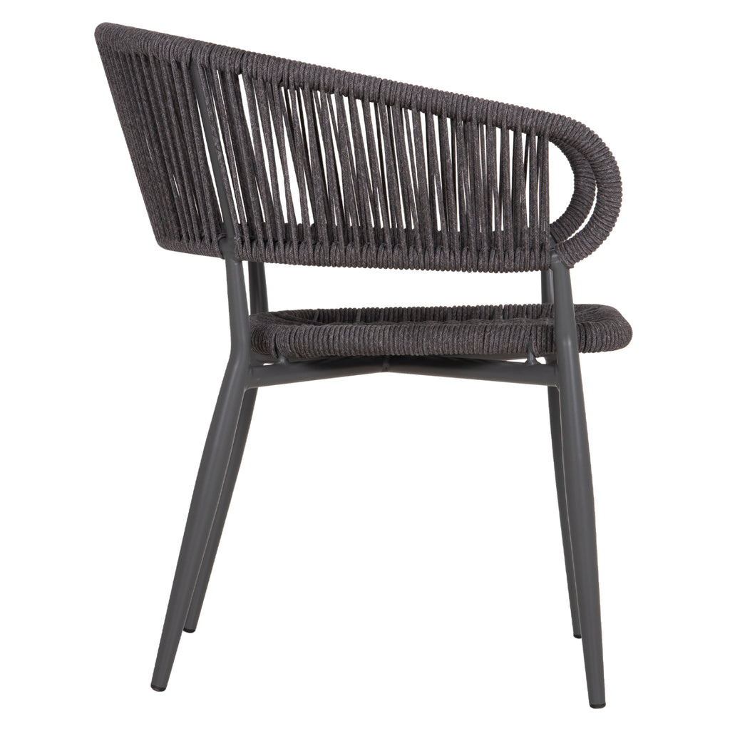 ΠΟΛΥΘΡΟΝΑ ΑΛΟΥΜΙΝΙΟΥ EULO HM5783.21 ΓΚΡΙ-TWISTED RATTAN ΓΚΡΙ 57x63x77Υεκ.