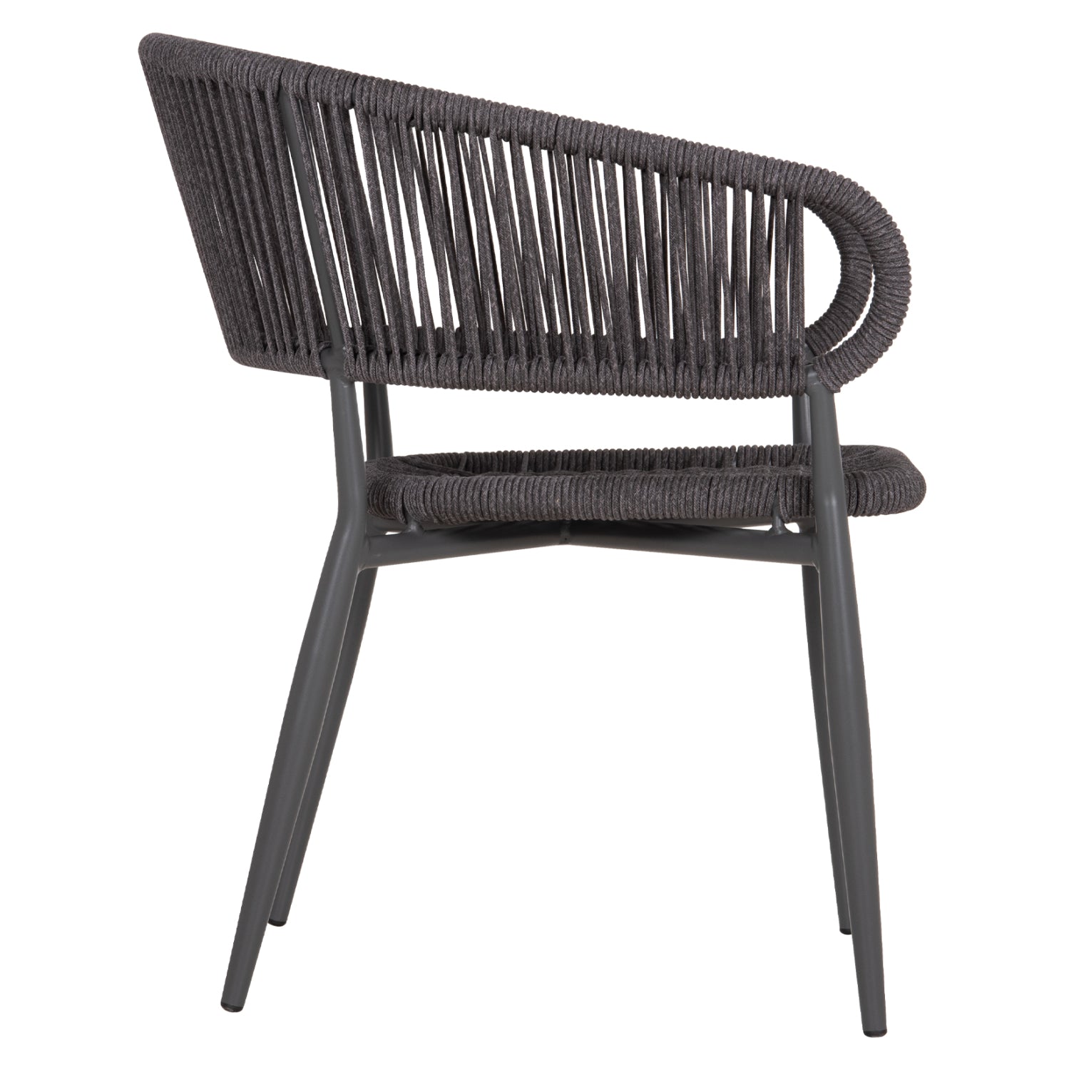 ΠΟΛΥΘΡΟΝΑ ΑΛΟΥΜΙΝΙΟΥ EULO HM5783.21 ΓΚΡΙ-TWISTED RATTAN ΓΚΡΙ 57x63x77Υεκ.