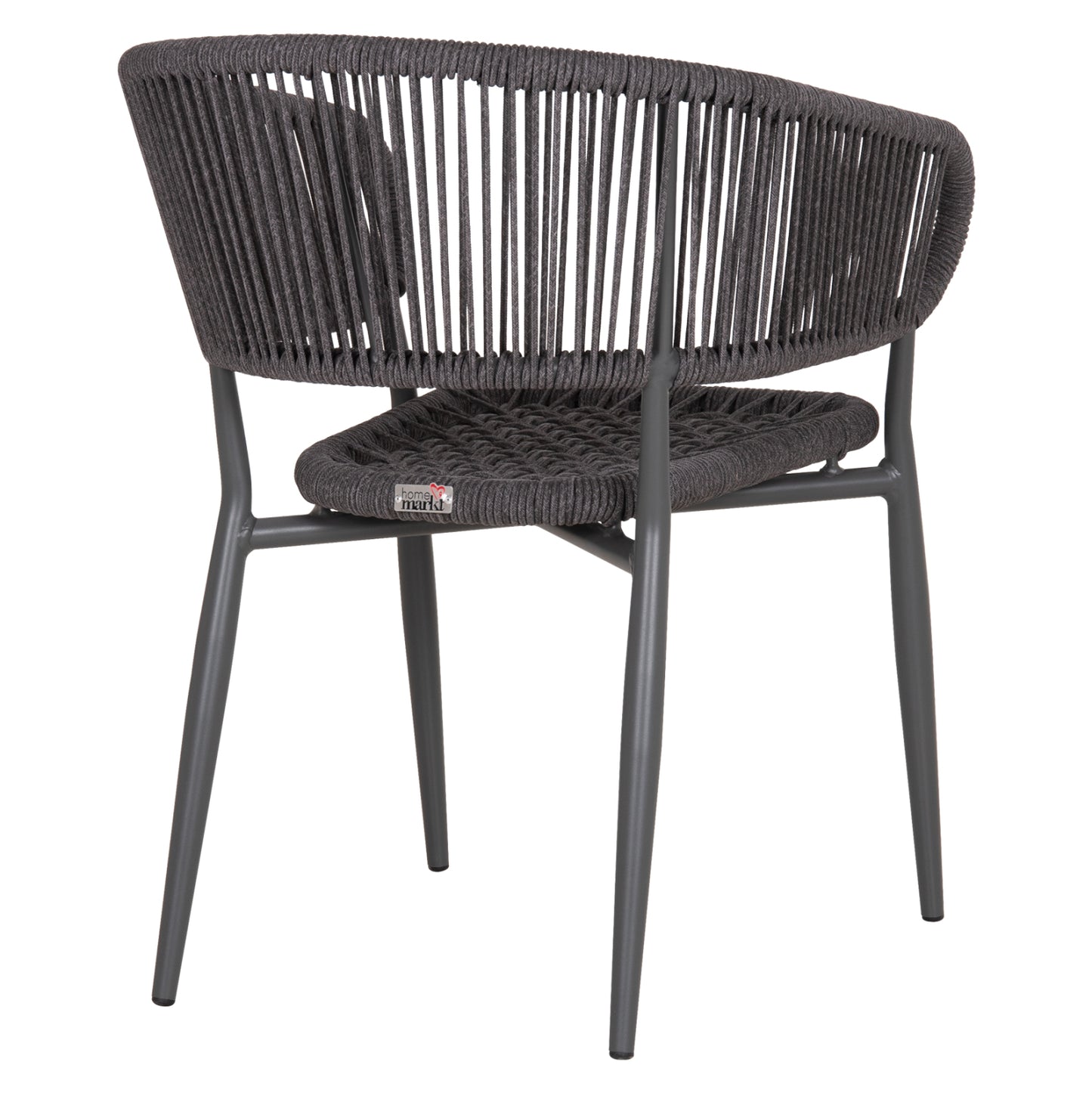 ΠΟΛΥΘΡΟΝΑ ΑΛΟΥΜΙΝΙΟΥ EULO HM5783.21 ΓΚΡΙ-TWISTED RATTAN ΓΚΡΙ 57x63x77Υεκ.