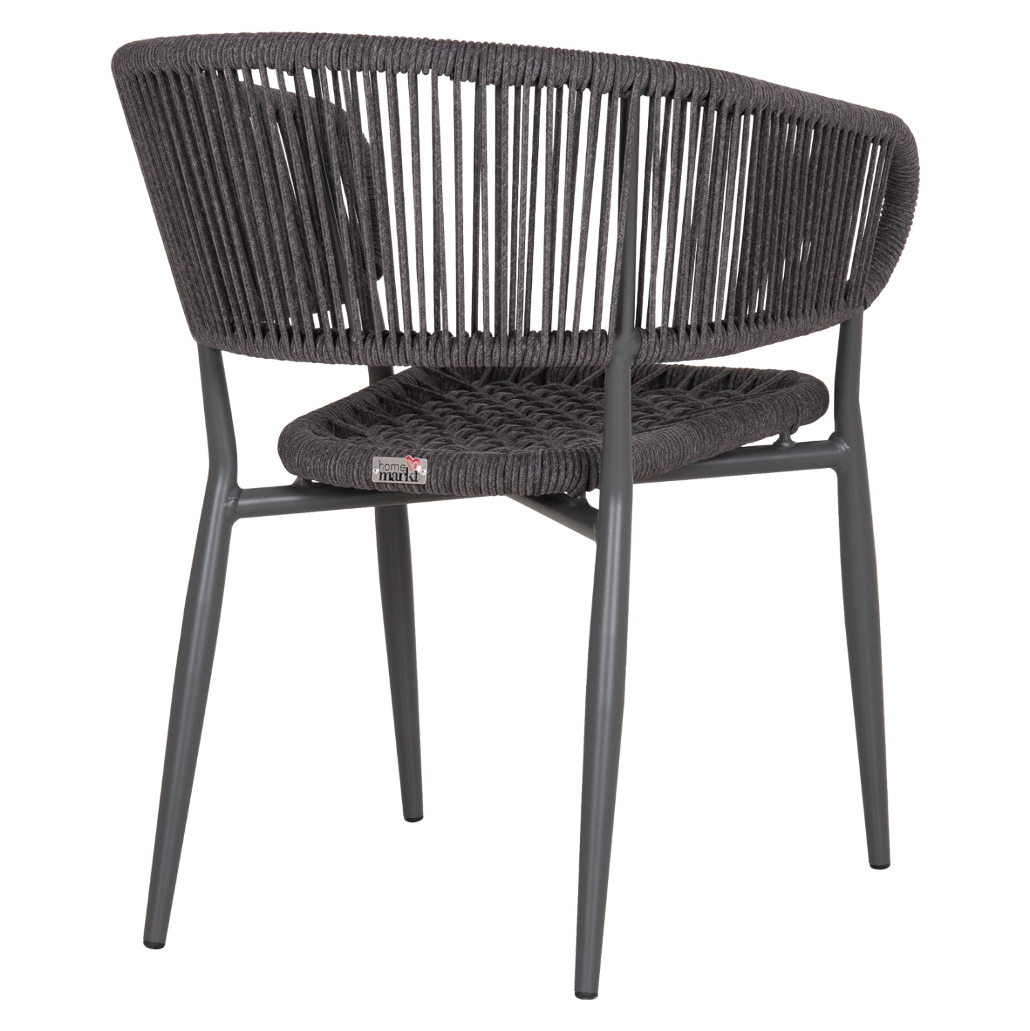 ΠΟΛΥΘΡΟΝΑ ΑΛΟΥΜΙΝΙΟΥ EULO HM5783.21 ΓΚΡΙ-TWISTED RATTAN ΓΚΡΙ 57x63x77Υεκ.