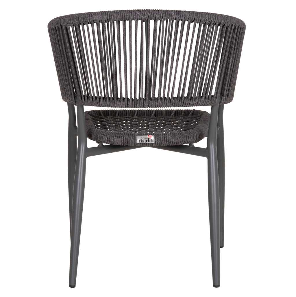 ΠΟΛΥΘΡΟΝΑ ΑΛΟΥΜΙΝΙΟΥ EULO HM5783.21 ΓΚΡΙ-TWISTED RATTAN ΓΚΡΙ 57x63x77Υεκ.