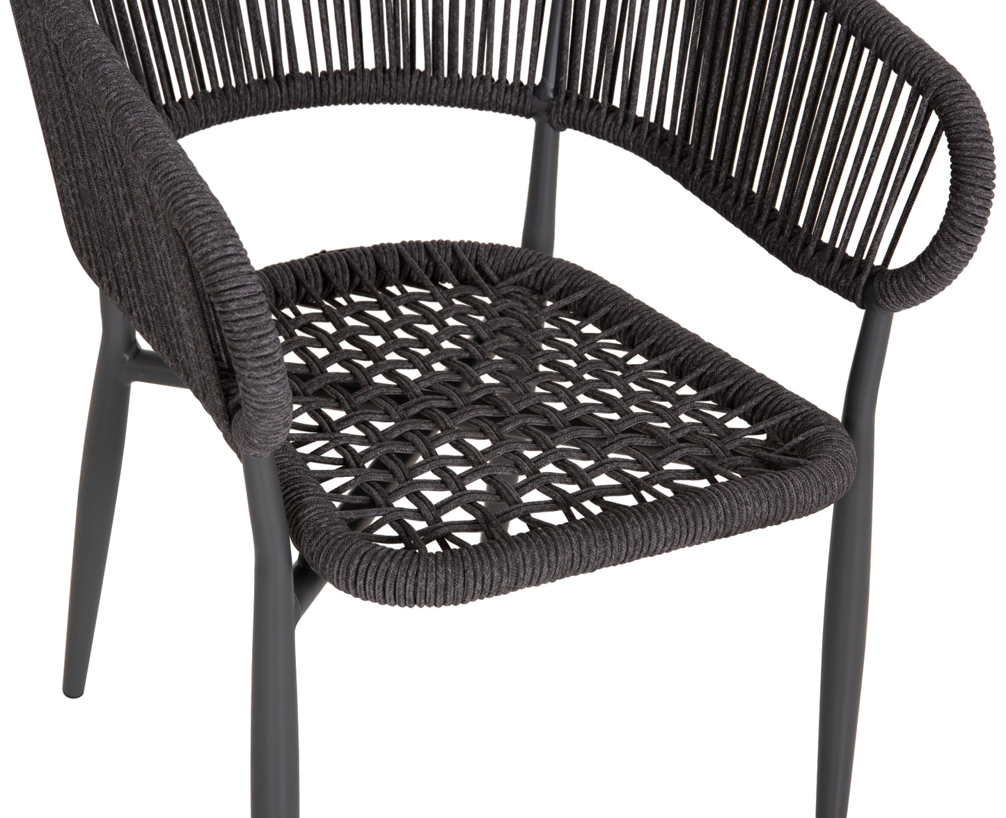 ΠΟΛΥΘΡΟΝΑ ΑΛΟΥΜΙΝΙΟΥ EULO HM5783.21 ΓΚΡΙ-TWISTED RATTAN ΓΚΡΙ 57x63x77Υεκ.