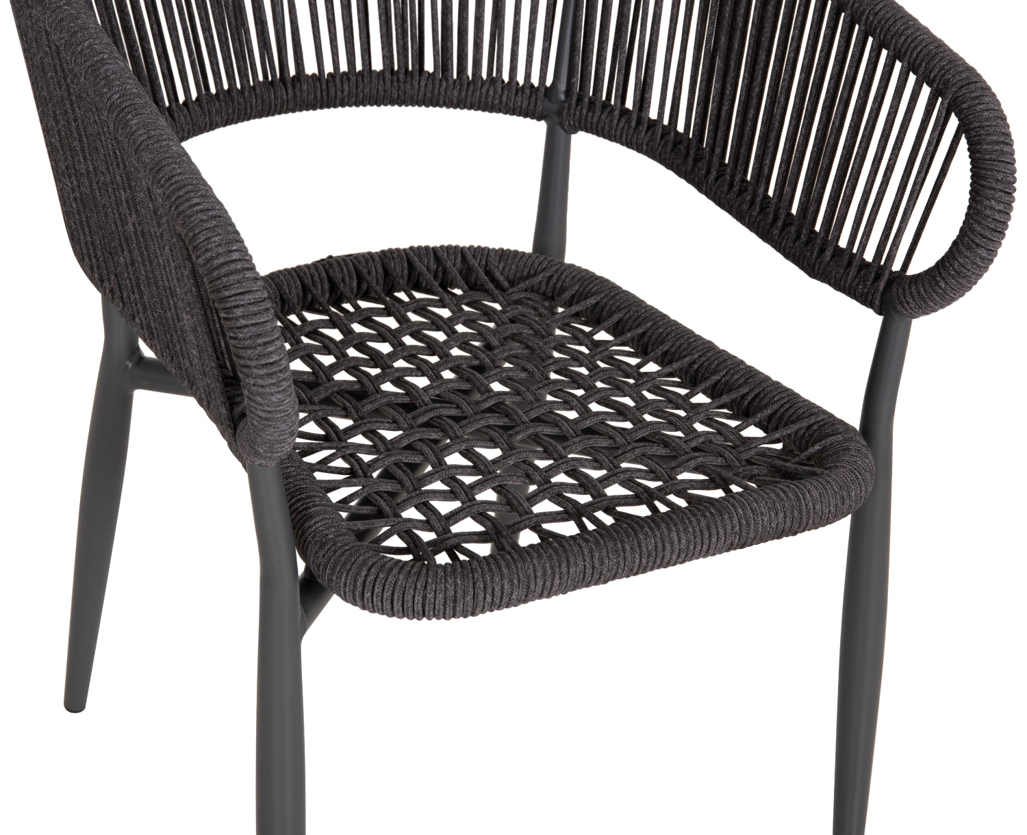 ΠΟΛΥΘΡΟΝΑ ΑΛΟΥΜΙΝΙΟΥ EULO HM5783.21 ΓΚΡΙ-TWISTED RATTAN ΓΚΡΙ 57x63x77Υεκ.