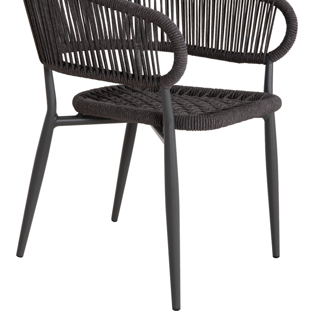 ΠΟΛΥΘΡΟΝΑ ΑΛΟΥΜΙΝΙΟΥ EULO HM5783.21 ΓΚΡΙ-TWISTED RATTAN ΓΚΡΙ 57x63x77Υεκ.