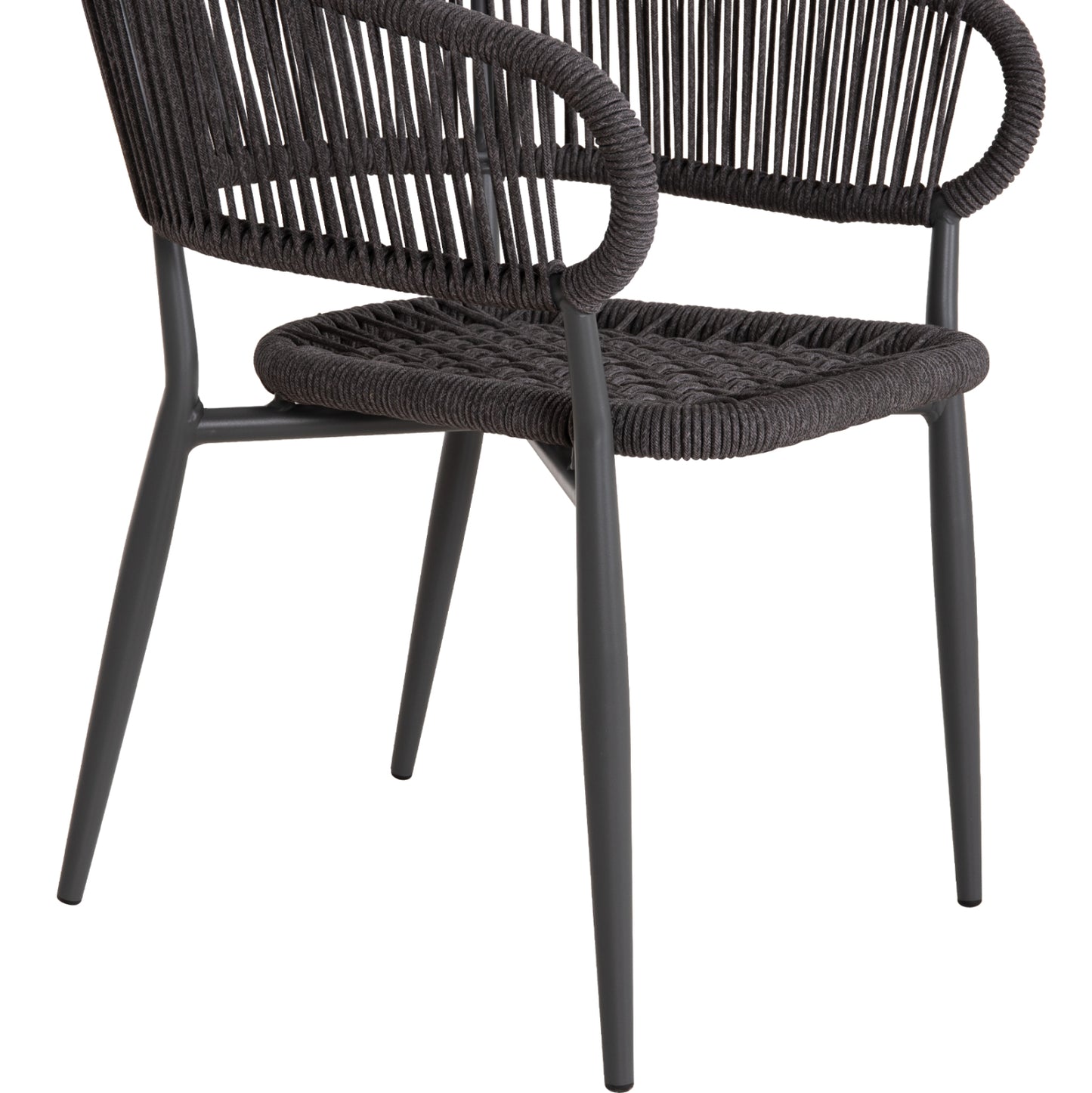 ΠΟΛΥΘΡΟΝΑ ΑΛΟΥΜΙΝΙΟΥ EULO HM5783.21 ΓΚΡΙ-TWISTED RATTAN ΓΚΡΙ 57x63x77Υεκ.