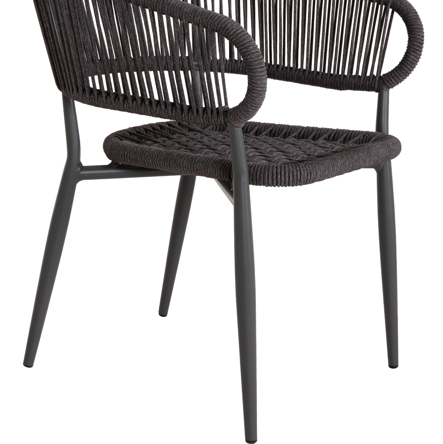 ΠΟΛΥΘΡΟΝΑ ΑΛΟΥΜΙΝΙΟΥ EULO HM5783.21 ΓΚΡΙ-TWISTED RATTAN ΓΚΡΙ 57x63x77Υεκ.