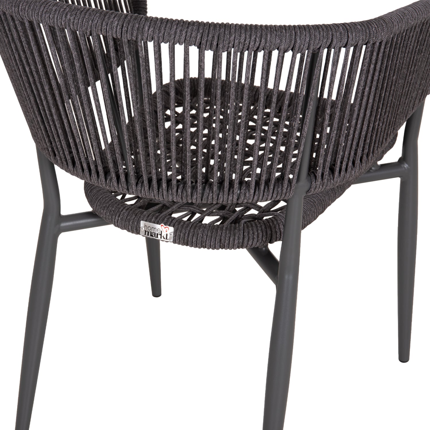 ΠΟΛΥΘΡΟΝΑ ΑΛΟΥΜΙΝΙΟΥ EULO HM5783.21 ΓΚΡΙ-TWISTED RATTAN ΓΚΡΙ 57x63x77Υεκ.