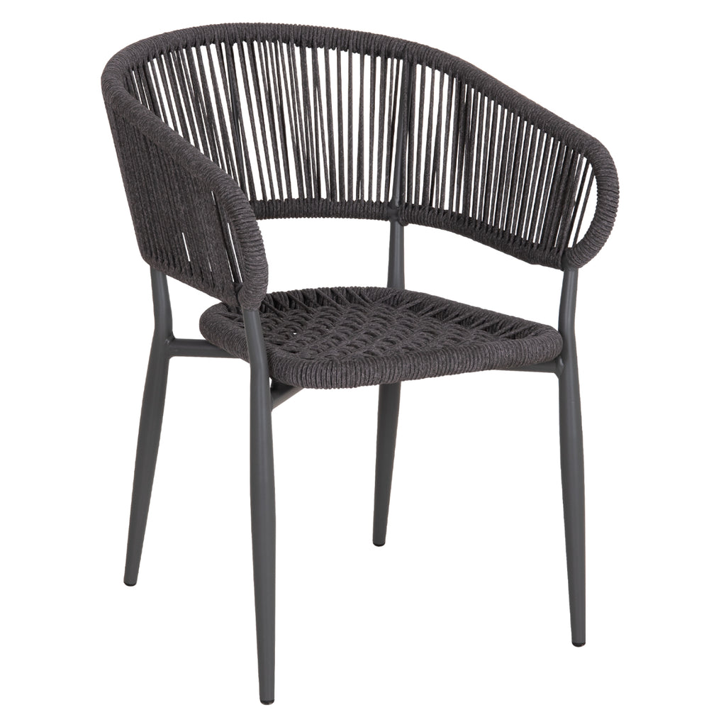 ΠΟΛΥΘΡΟΝΑ ΑΛΟΥΜΙΝΙΟΥ EULO HM5783.21 ΓΚΡΙ-TWISTED RATTAN ΓΚΡΙ 57x63x77Υεκ.