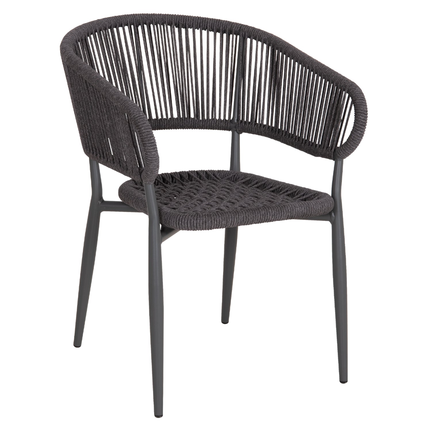 ΠΟΛΥΘΡΟΝΑ ΑΛΟΥΜΙΝΙΟΥ EULO HM5783.21 ΓΚΡΙ-TWISTED RATTAN ΓΚΡΙ 57x63x77Υεκ.