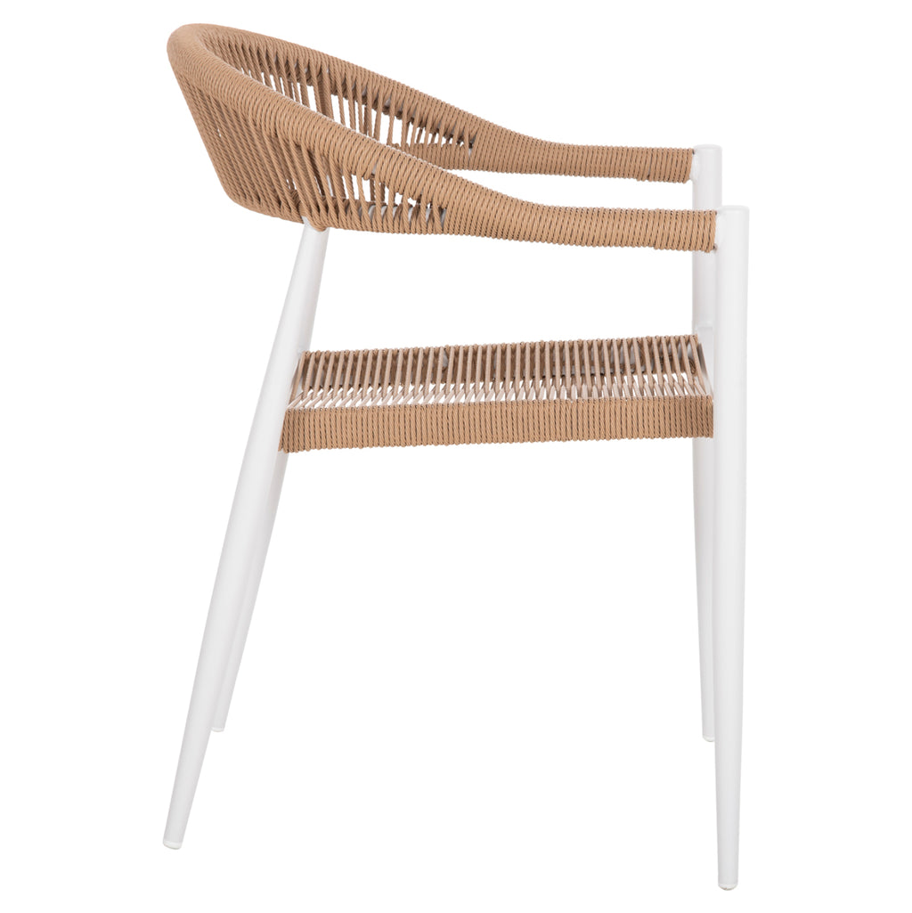 ΠΟΛΥΘΡΟΝΑ ΑΛΟΥΜΙΝΙΟΥ GRET HM5854.01 ΛΕΥΚΗ PE RATTAN ΜΠΕΖ 56x55,5x78Υεκ.
