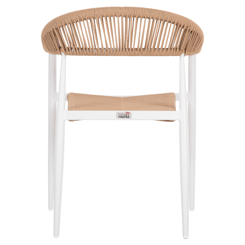 ΠΟΛΥΘΡΟΝΑ ΑΛΟΥΜΙΝΙΟΥ GRET HM5854.01 ΛΕΥΚΗ PE RATTAN ΜΠΕΖ 56x55,5x78Υεκ.