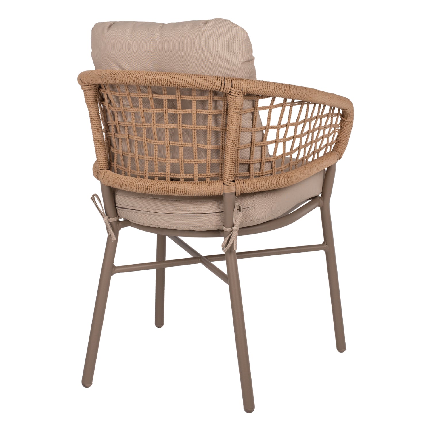 ΠΟΛΥΘΡΟΝΑ ΑΛΟΥΜΙΝΙΟΥ ΜΟΚΑ ΕΠΑΓΓΕΛΜ. RATTAN & ΜΑΞΙΛΑΡΙ ΜΠΕΖ HM5863.02 60x56x84Y εκ.