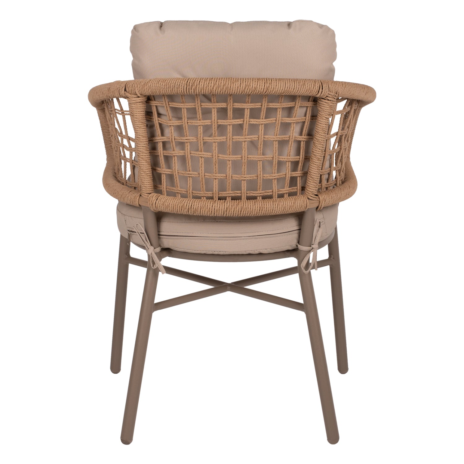 ΠΟΛΥΘΡΟΝΑ ΑΛΟΥΜΙΝΙΟΥ ΜΟΚΑ ΕΠΑΓΓΕΛΜ. RATTAN & ΜΑΞΙΛΑΡΙ ΜΠΕΖ HM5863.02 60x56x84Y εκ.