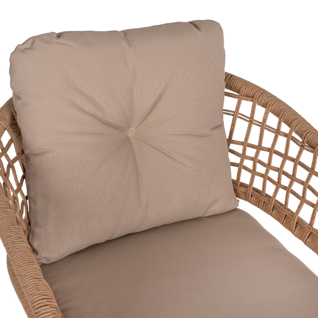 ΠΟΛΥΘΡΟΝΑ ΑΛΟΥΜΙΝΙΟΥ ΜΟΚΑ ΕΠΑΓΓΕΛΜ. RATTAN & ΜΑΞΙΛΑΡΙ ΜΠΕΖ HM5863.02 60x56x84Y εκ.