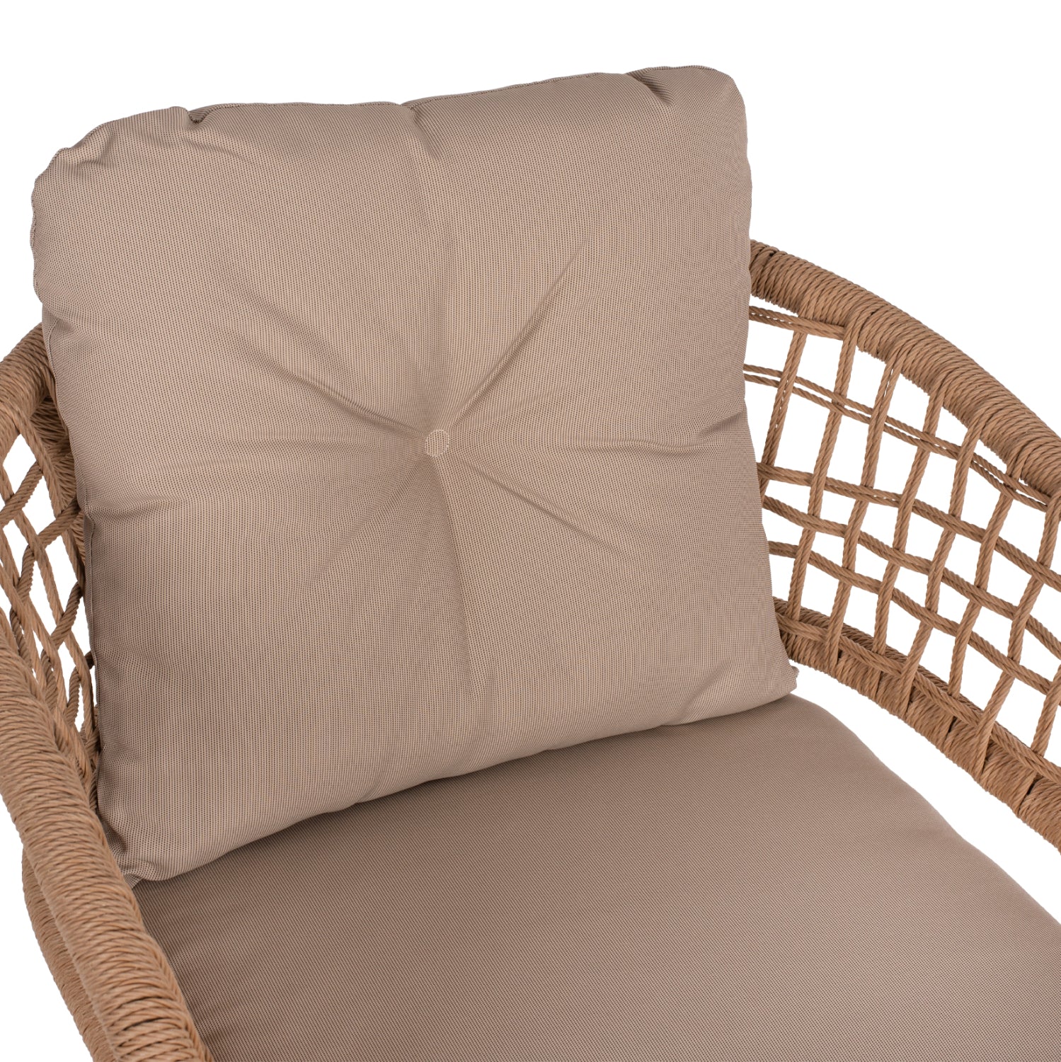 ΠΟΛΥΘΡΟΝΑ ΑΛΟΥΜΙΝΙΟΥ ΜΟΚΑ ΕΠΑΓΓΕΛΜ. RATTAN & ΜΑΞΙΛΑΡΙ ΜΠΕΖ HM5863.02 60x56x84Y εκ.