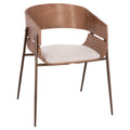 ΠΟΛΥΘΡΟΝΑ KRILL HM18254.01 PLYWOOD ΣΕ WHITEWASH--ΜΕΤΑΛΛΟ ΣΕ ΧΑΛΚΙΝΟ 55,5x55x72Υεκ.