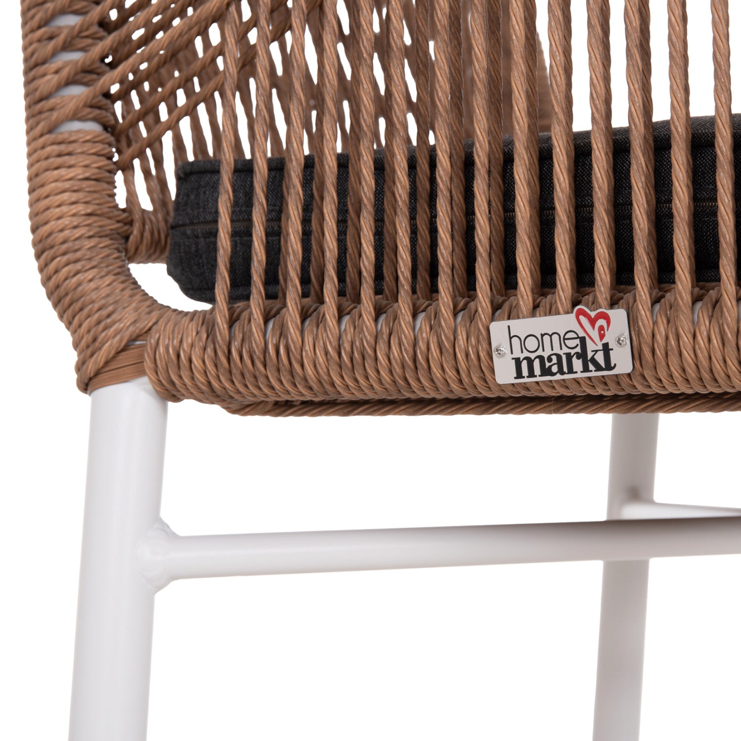 ΠΟΛΥΘΡΟΝΑ TOPIN HM6048.01 ΑΛΟΥΜΙΝΙΟ ΛΕΥΚΟ-P.E. RATTAN ΑΝΟΙΧΤΟ ΚΑΦΕ-ΜΑΞΙΛΑΡΙ ΓΚΡΙ 58x60x83Υ εκ