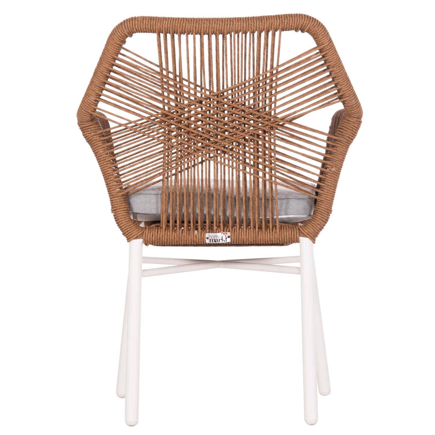 ΠΟΛΥΘΡΟΝΑ TOPIN HM6048.11 ΑΛΟΥΜΙΝΙΟ ΛΕΥΚΟ-P.E. RATTAN ΜΠΕΖ 59x63x81Υεκ